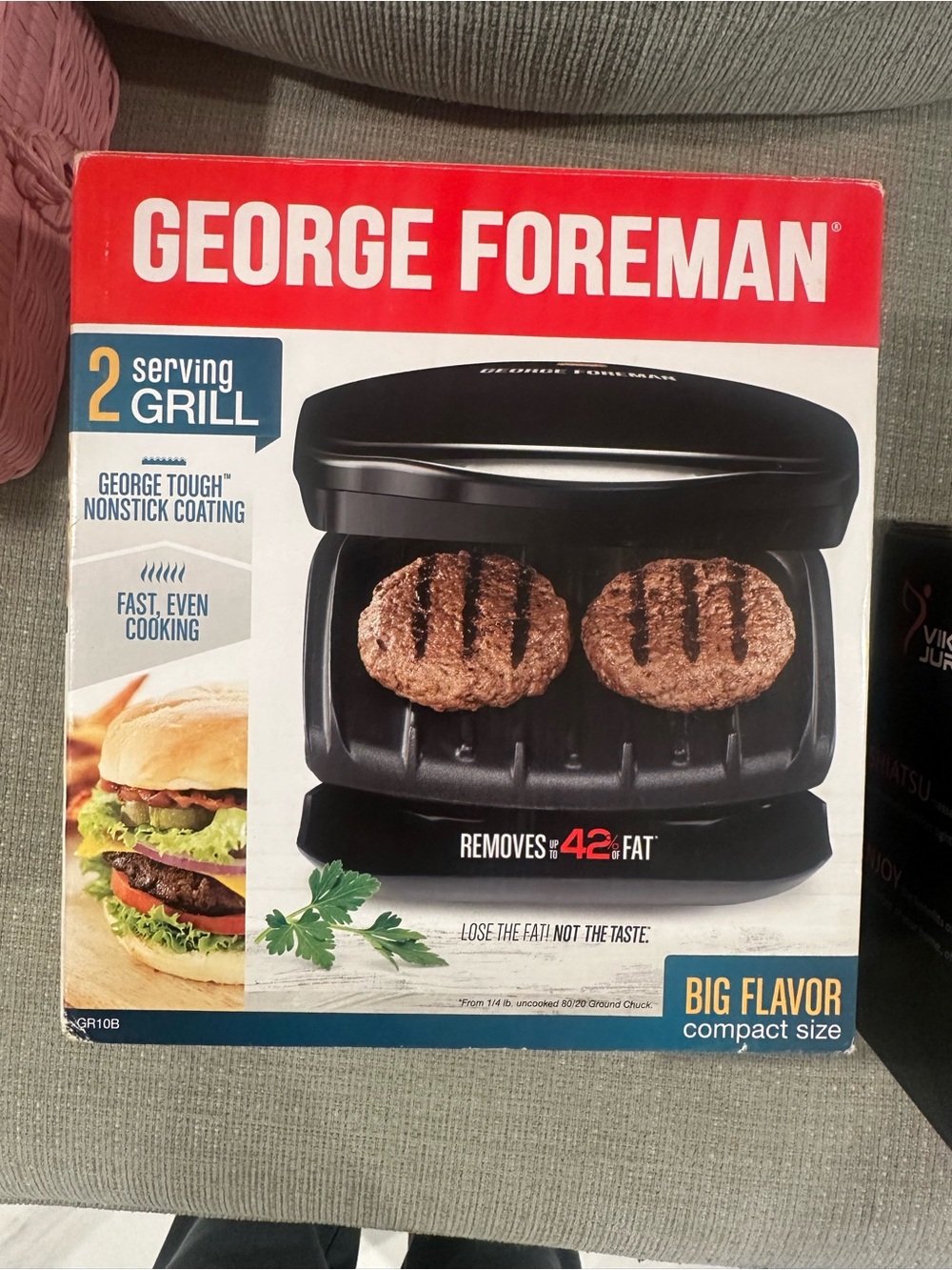 Black 2-Serving Grill - Compact Nonstick Electric Grill